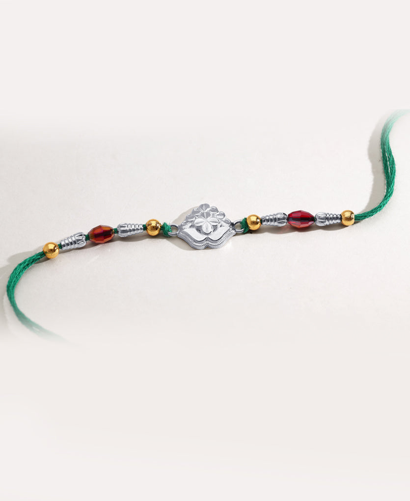Classic Threads Silver Rakhi Bracelet