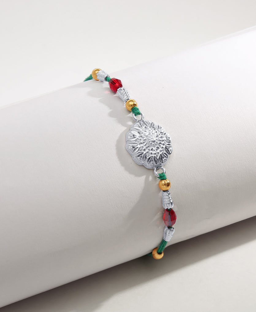 Sterling Artistry Silver Rakhi Bracelet