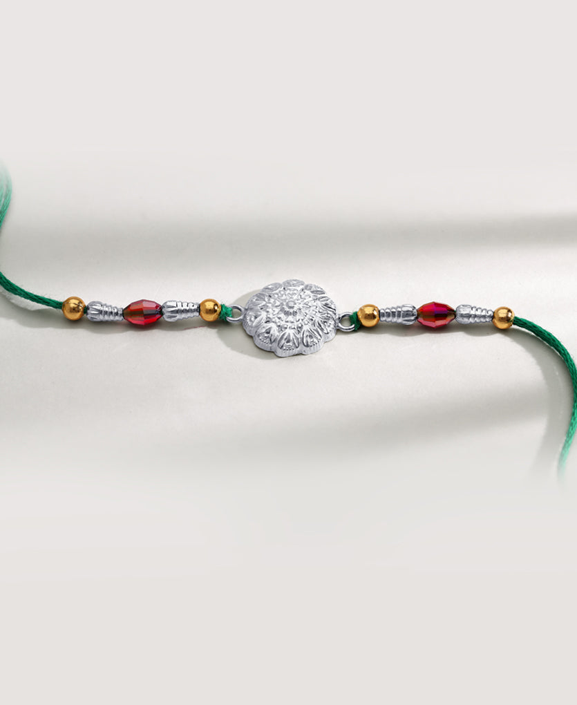 Sterling Artistry Silver Rakhi Bracelet