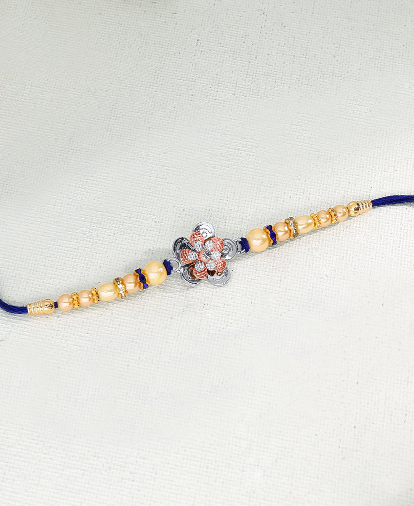 Corolla Silver Rakhi Bracelet