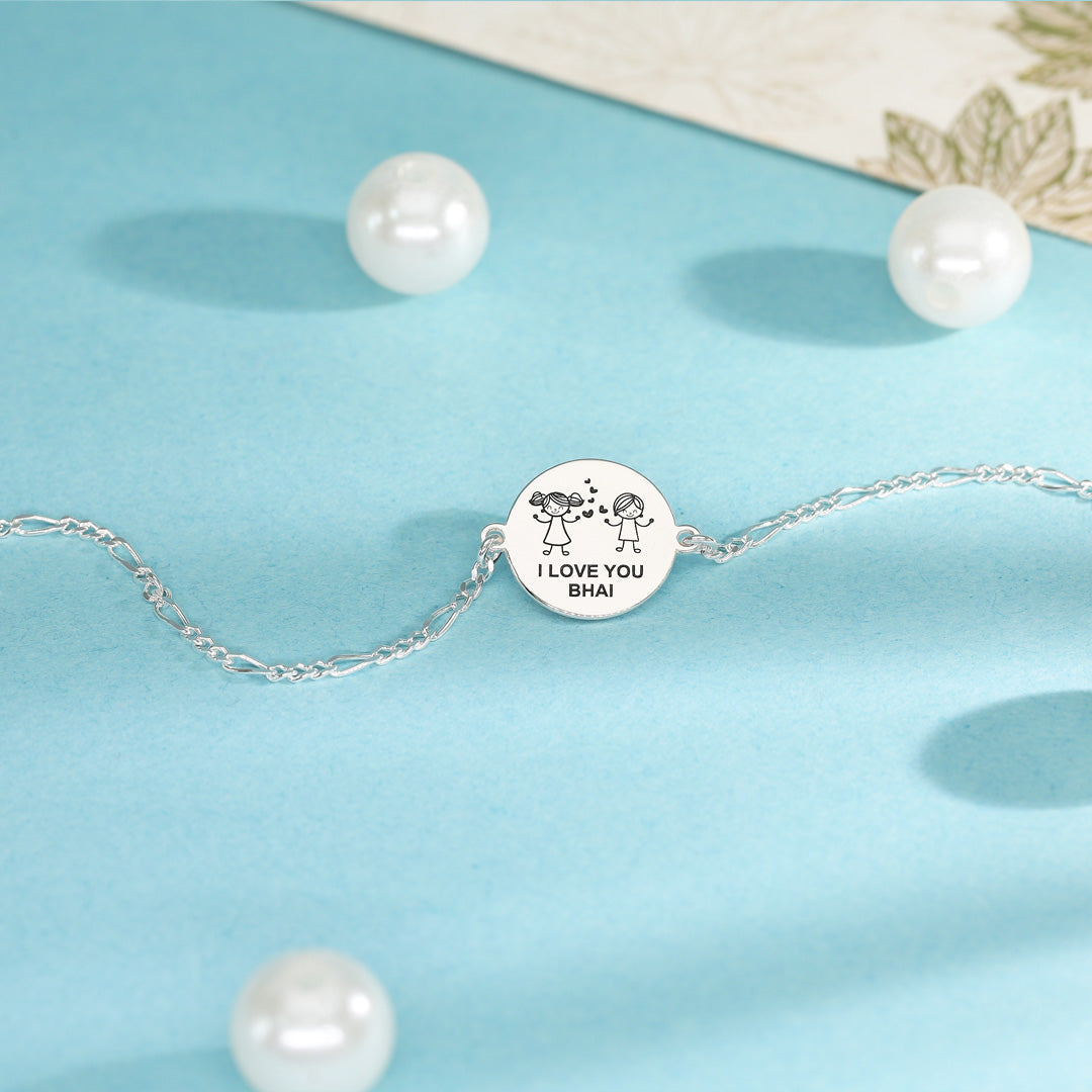 Brotherly Ties Silver Rakhi