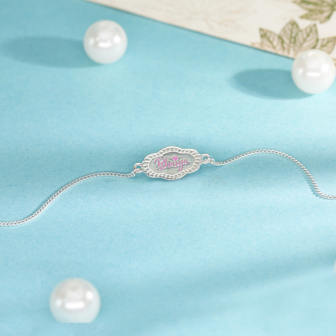 Signature Ties Silver Rakhi