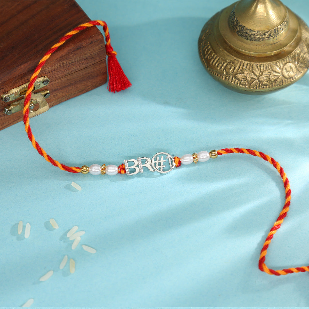 Bro No. 1 Silver Rakhi
