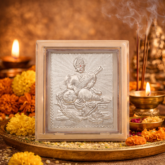 Saraswati Silver Frame