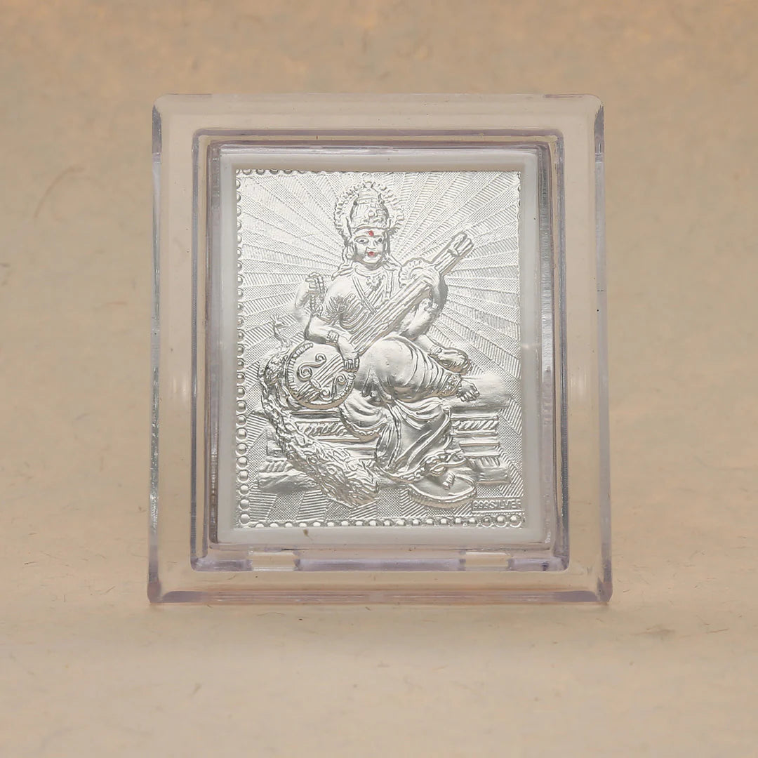 saraswati silver frame