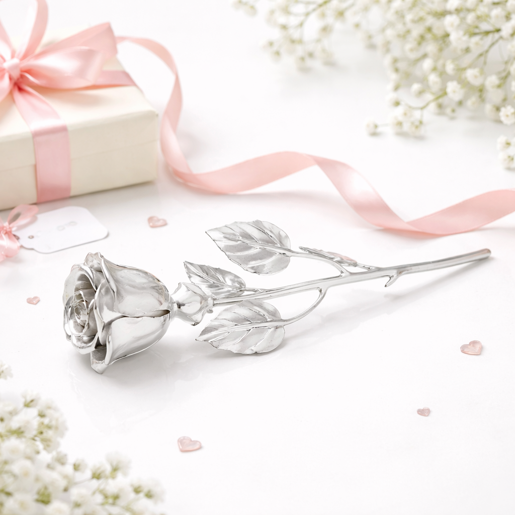 timeless silver rose – a symbol of eternal love