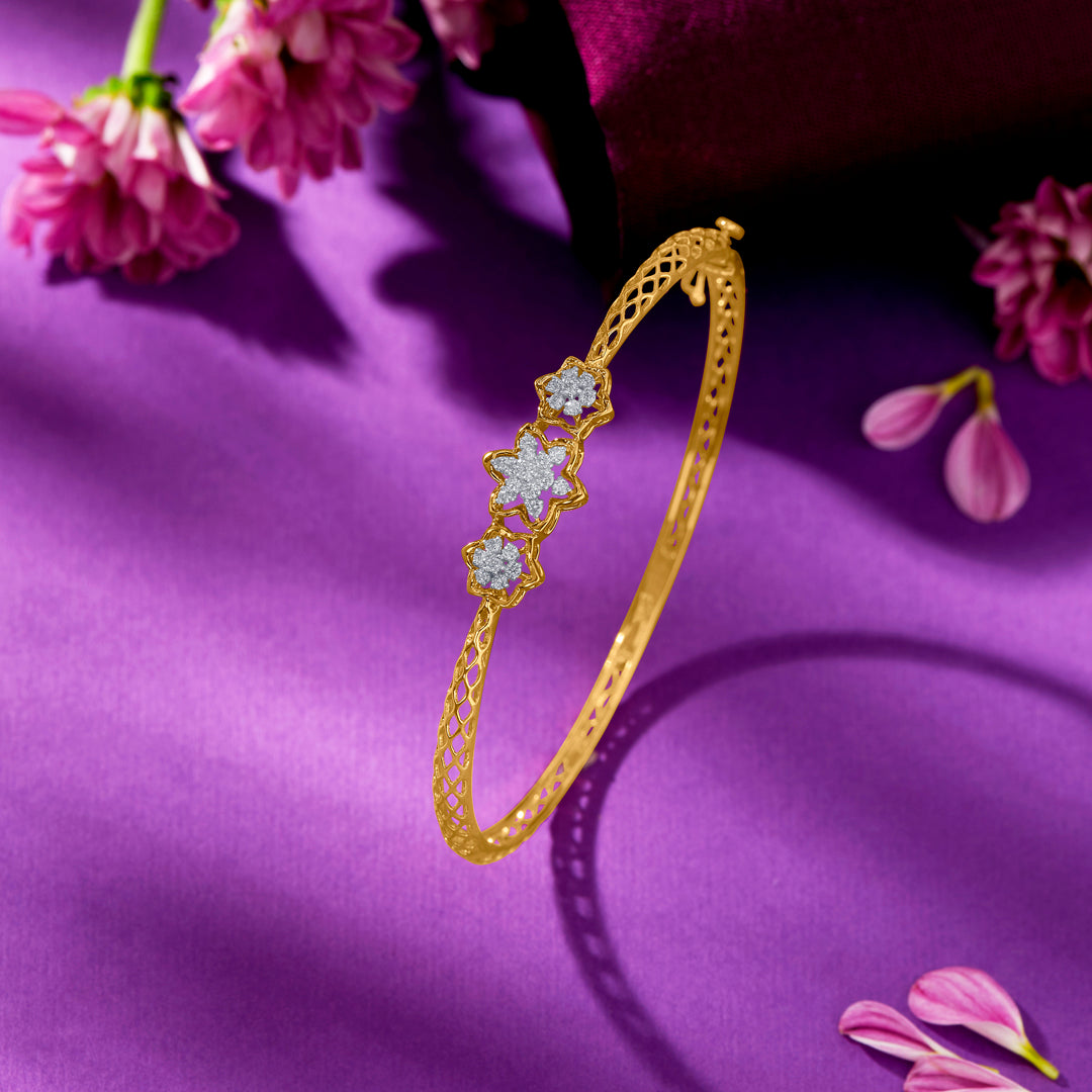 Priceless Charm Gold & Diamond Bracelet For Women
