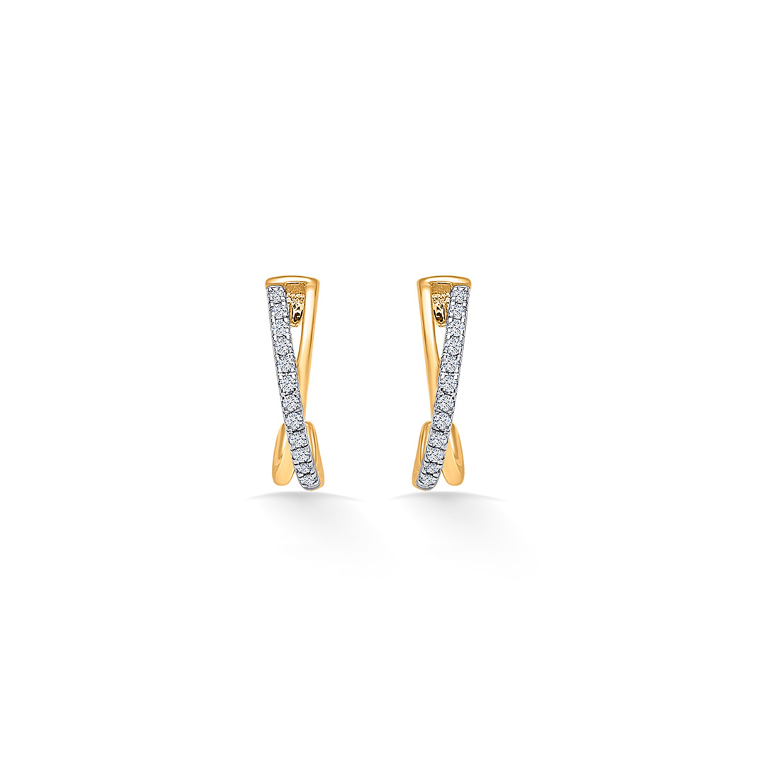 Serene Gold & Diamond Hoops & Huggies Earring For Women