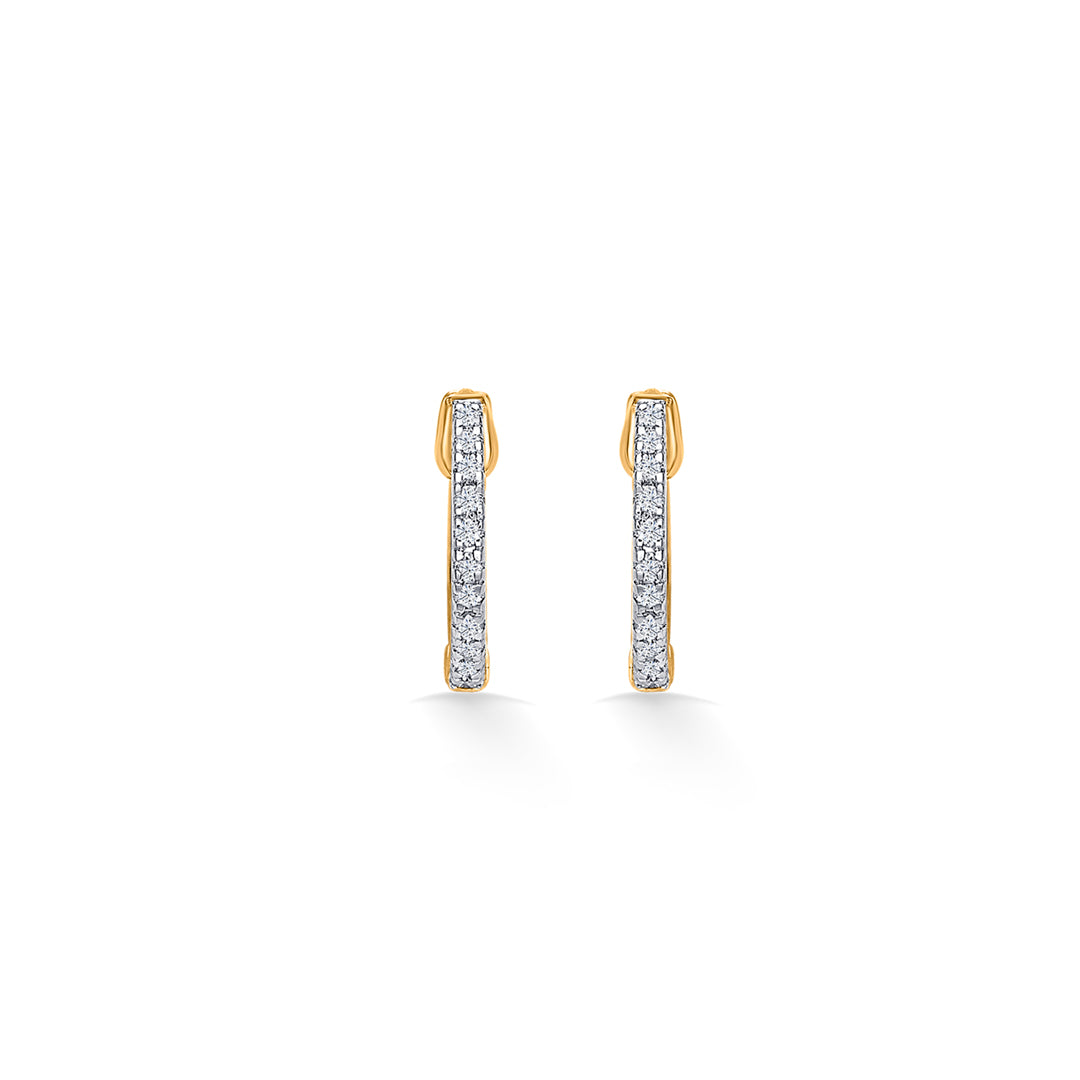 Ring of Radiance Gold Hoops & Huggies Earring For Women