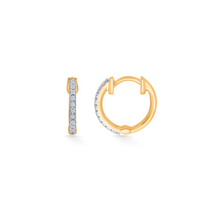 Ring of Radiance Gold Hoops & Huggies Earring For Woman
