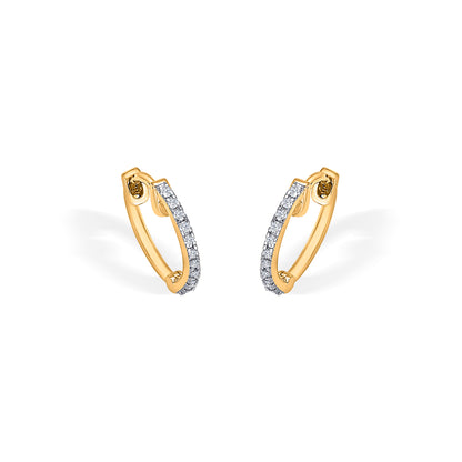 Ring of Radiance Gold Hoops & Huggies Earring For Woman