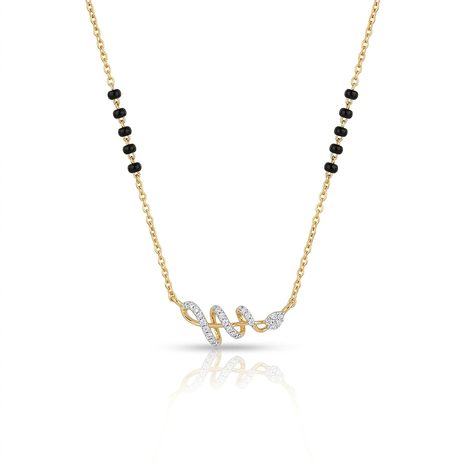 Helical Grace 9kt Diamond Mangalsutra