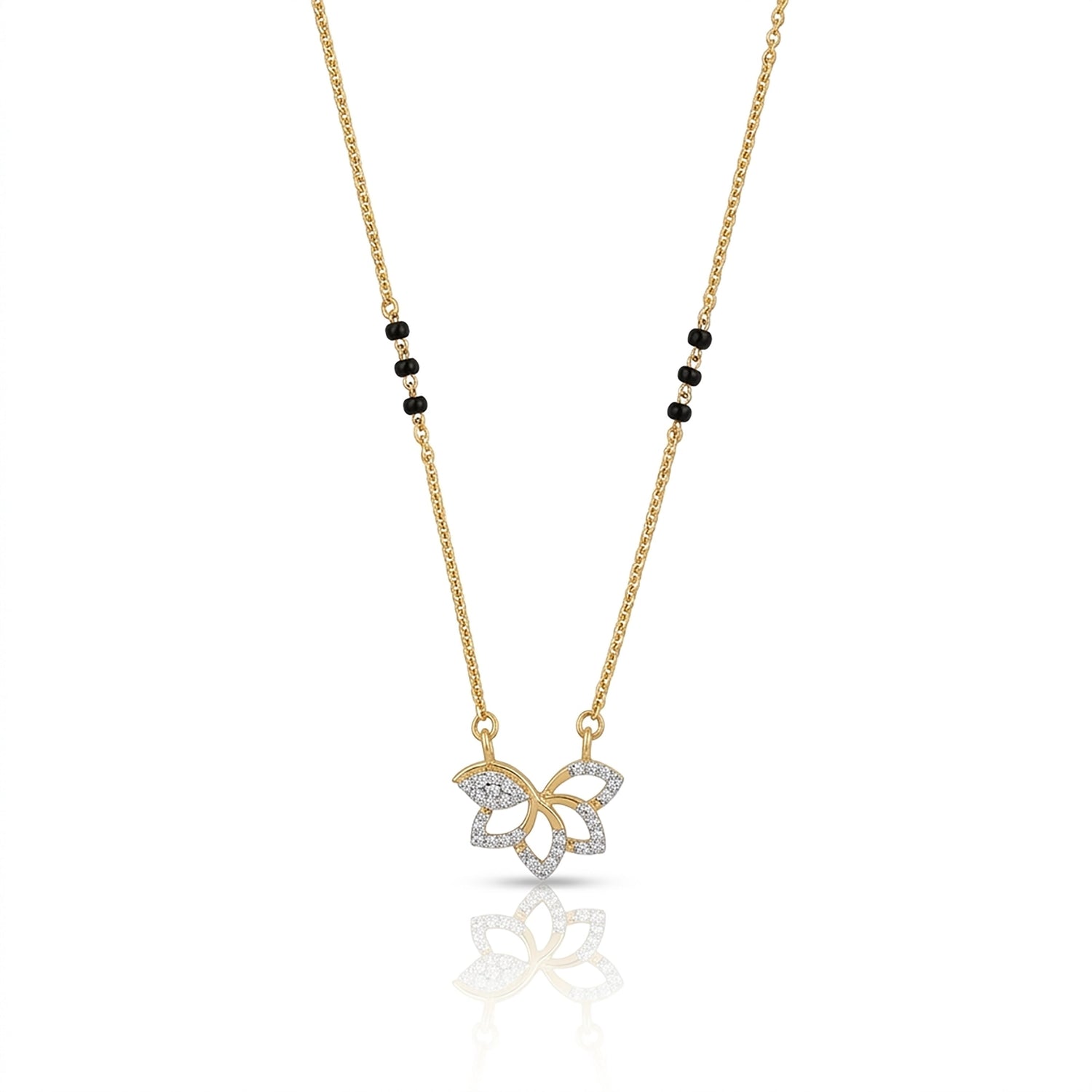 Royal & Pure 9kt Diamond Mangalsutra Pendant