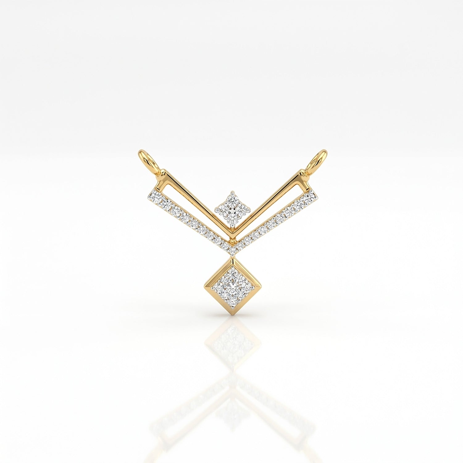 Petal Glow 9kt Diamond Mangalsutra