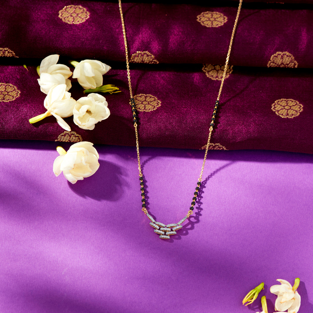 Classic Grace Gold & Diamond Modern Mangalsutra For Women