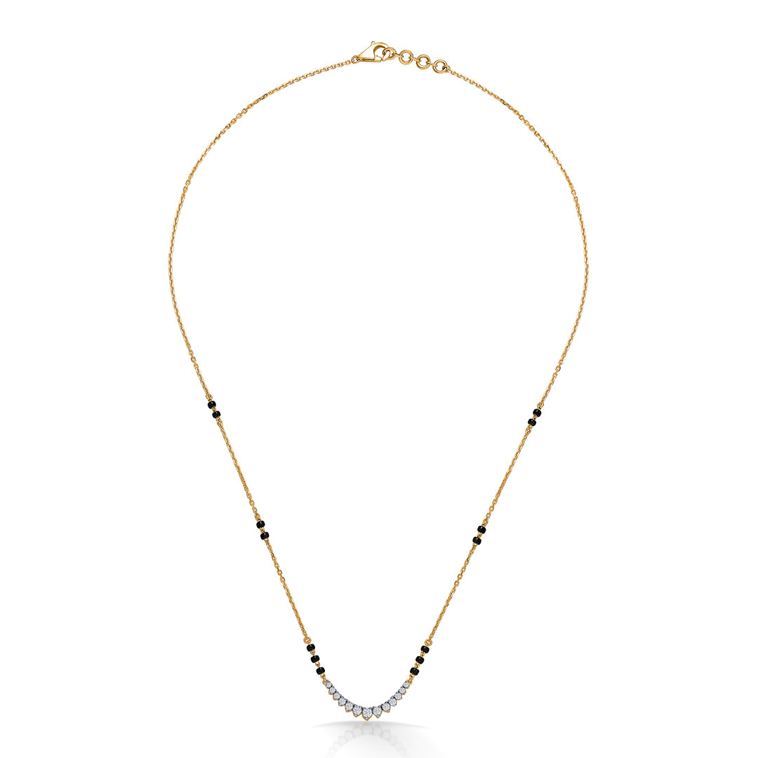 Sparkling Soul Gold & Diamond Modern Mangalsutra For Women