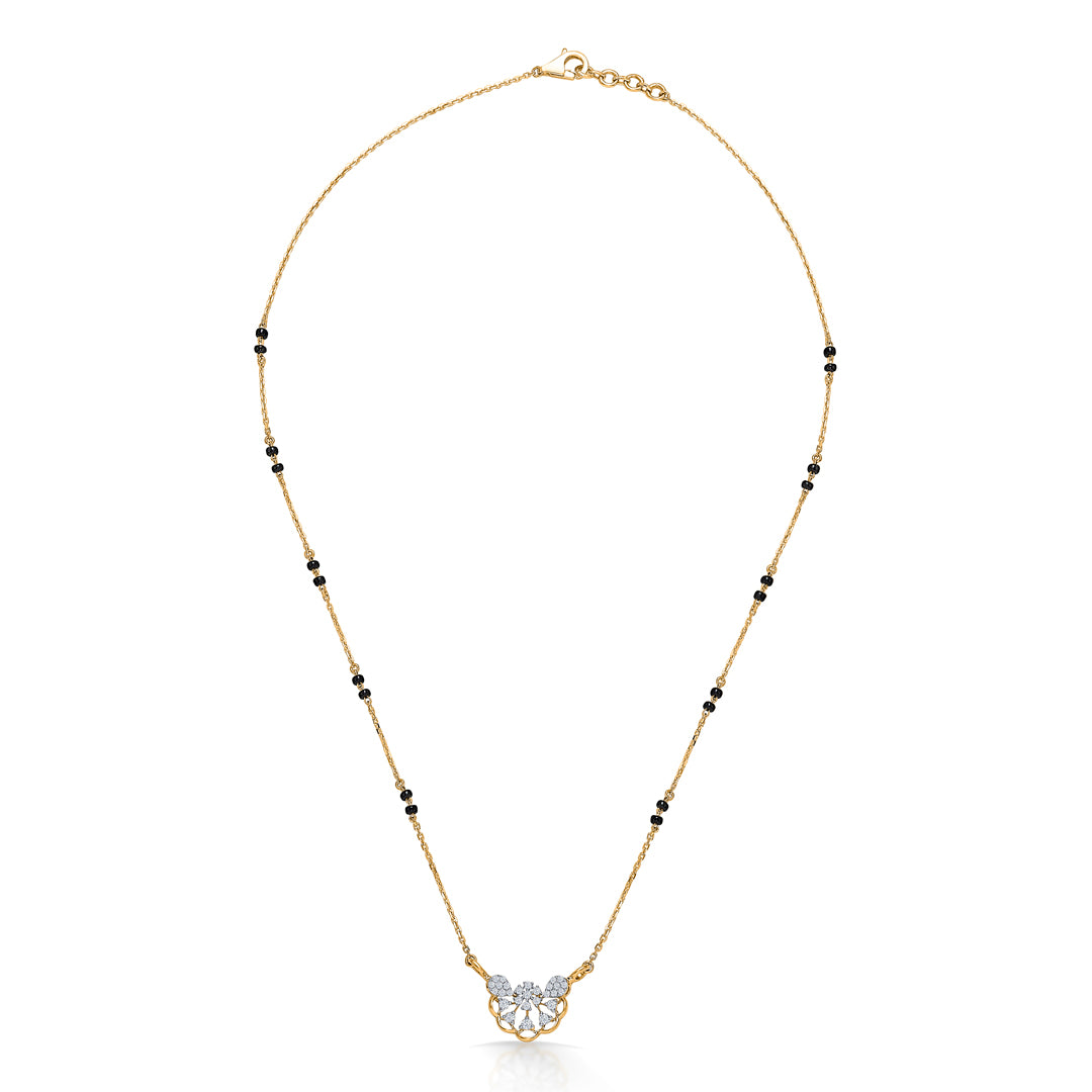 Botanic Bloom Gold & Diamond Modern Mangalsutra For Women