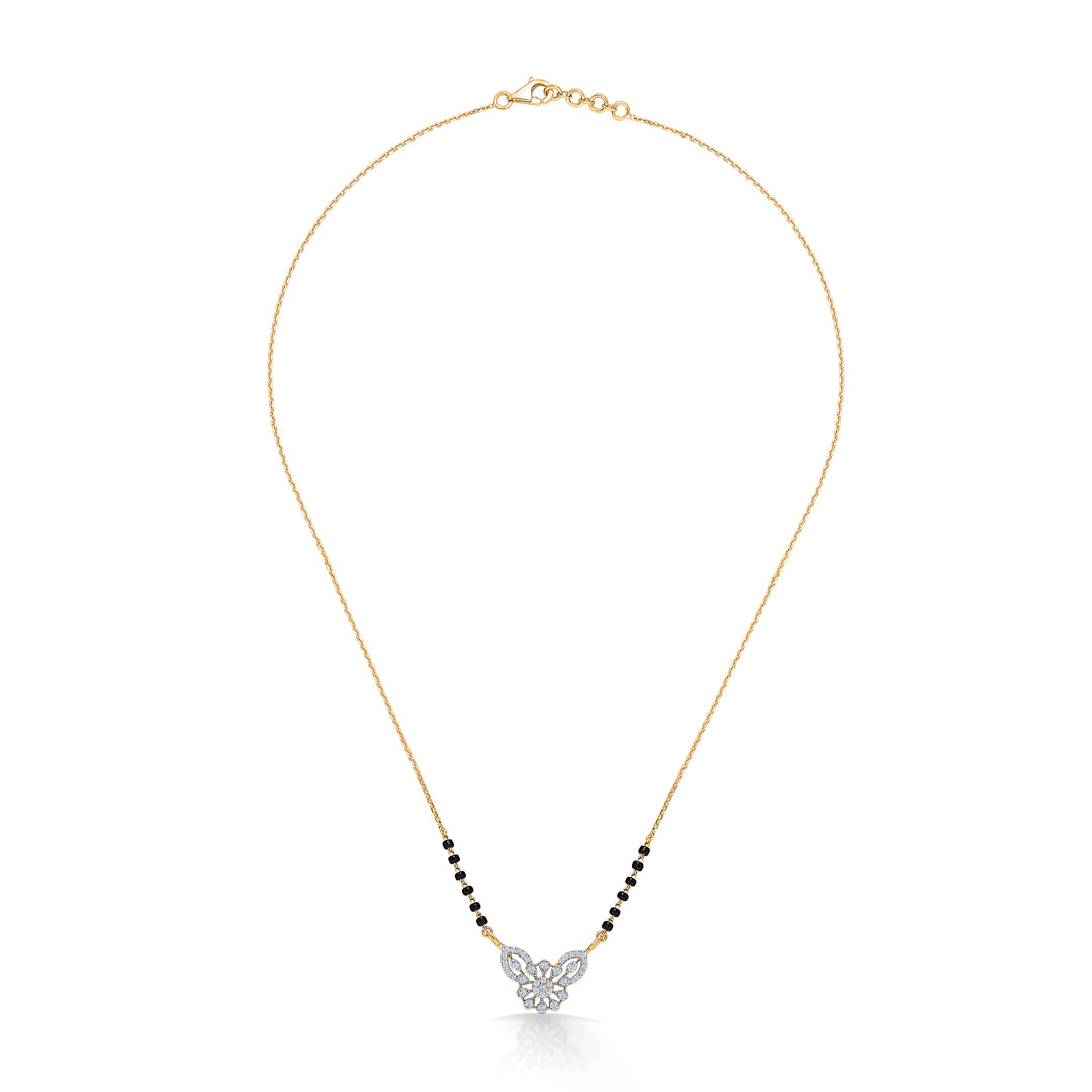 Floral Serenade Gold & Diamond Modern Mangalsutra For Women