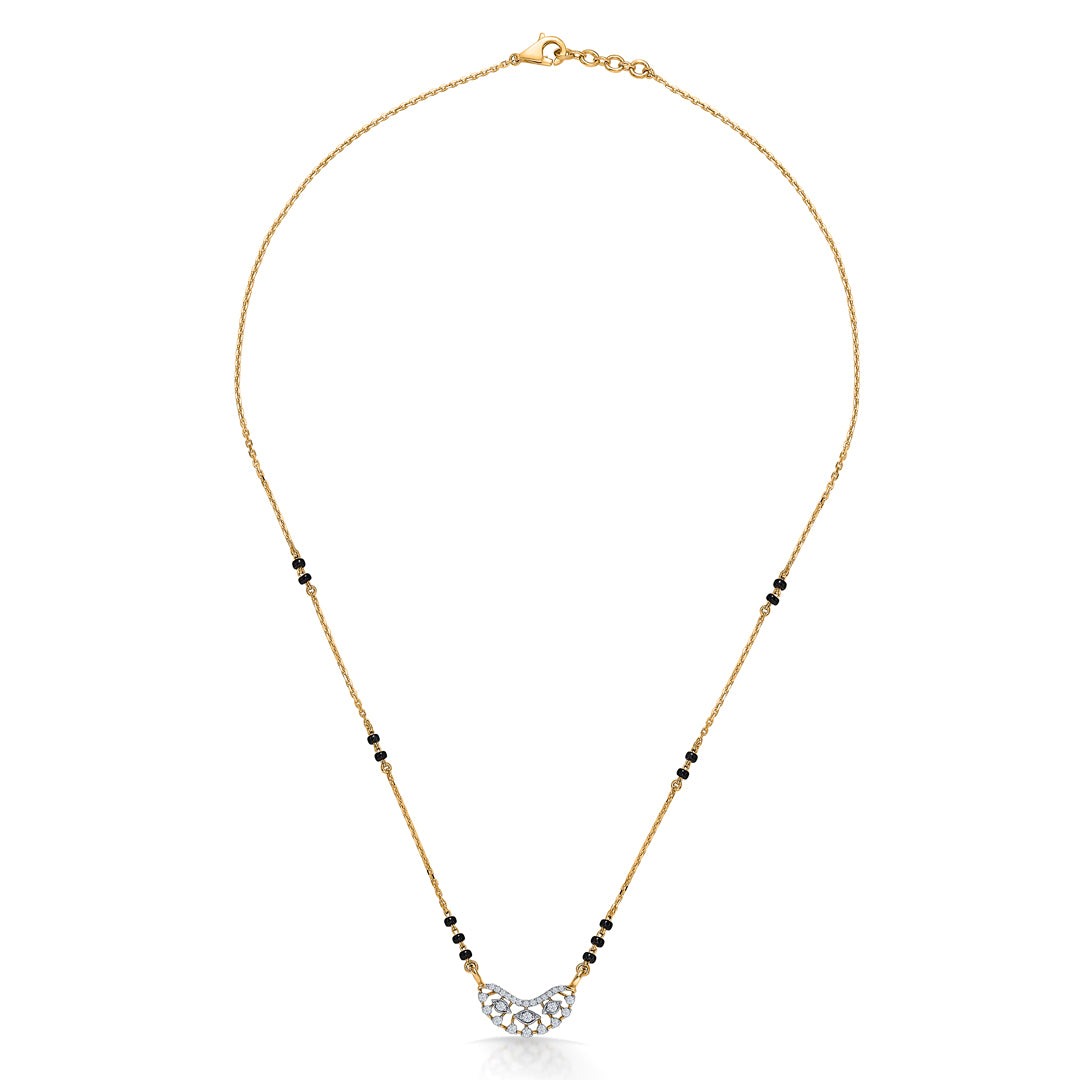 Sacred Seal Gold & Diamond Modern Mangalsutra For Women