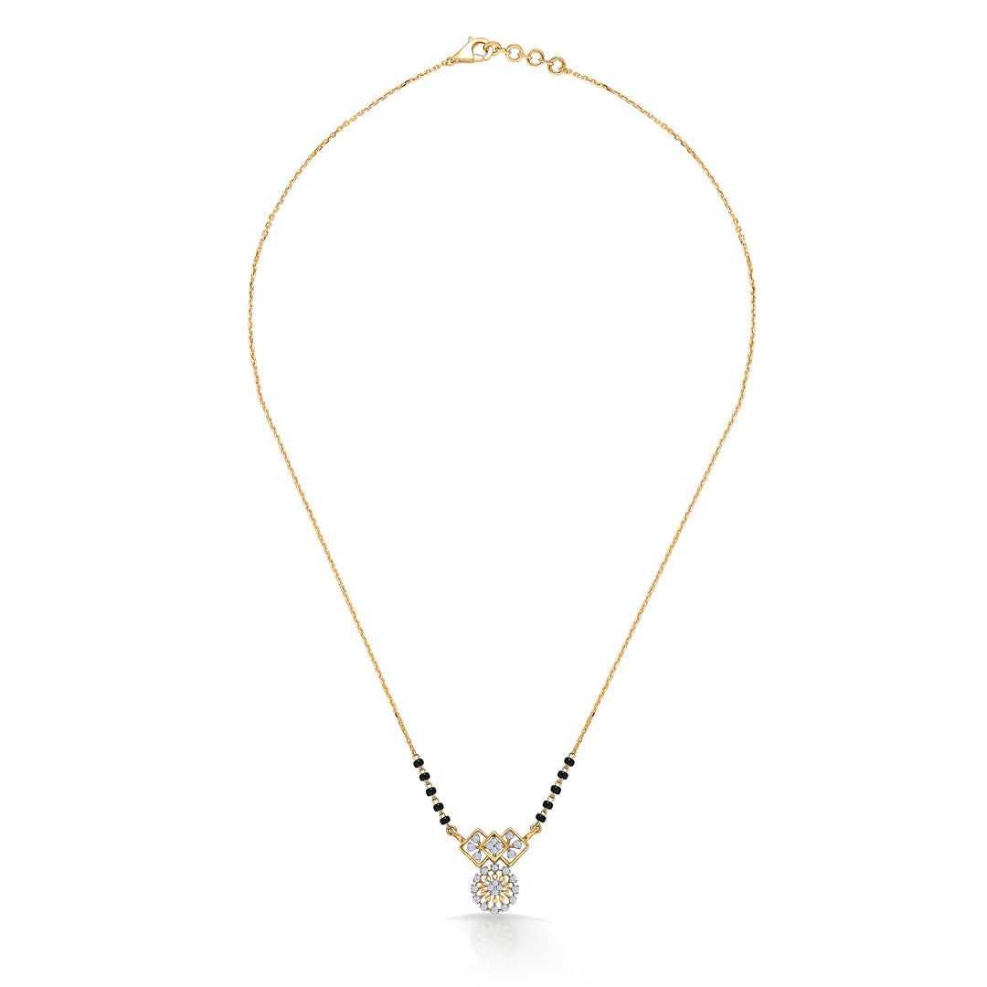 Elivra Spark Gold & Diamond Modern Mangalsutra