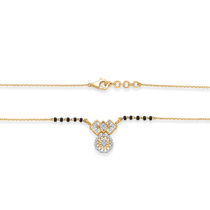 Elivra Spark Gold & Diamond Modern Mangalsutra