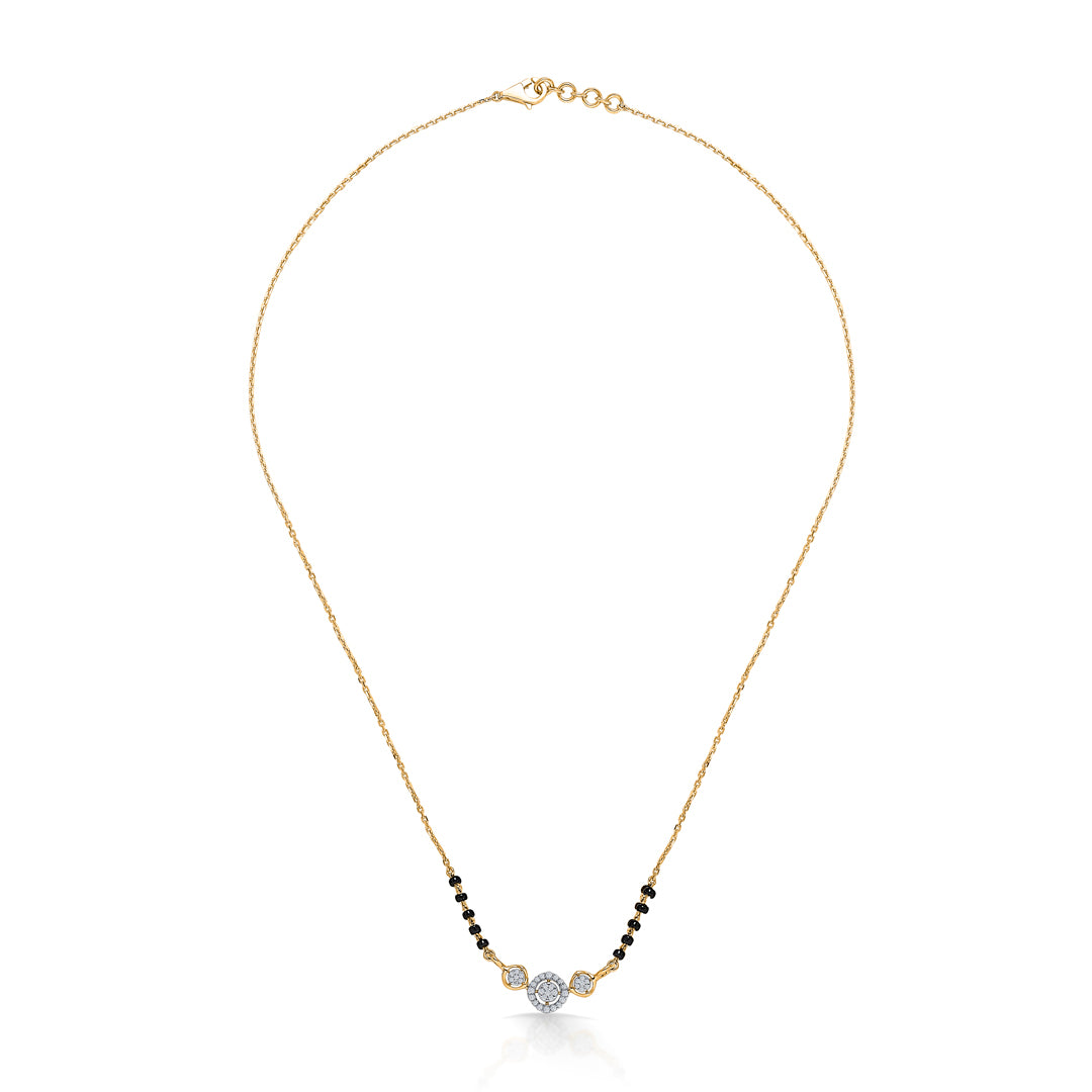 trinity bond gold & diamond modern mangalsutra for women