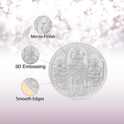 100 gms Silver Trimurti Coin