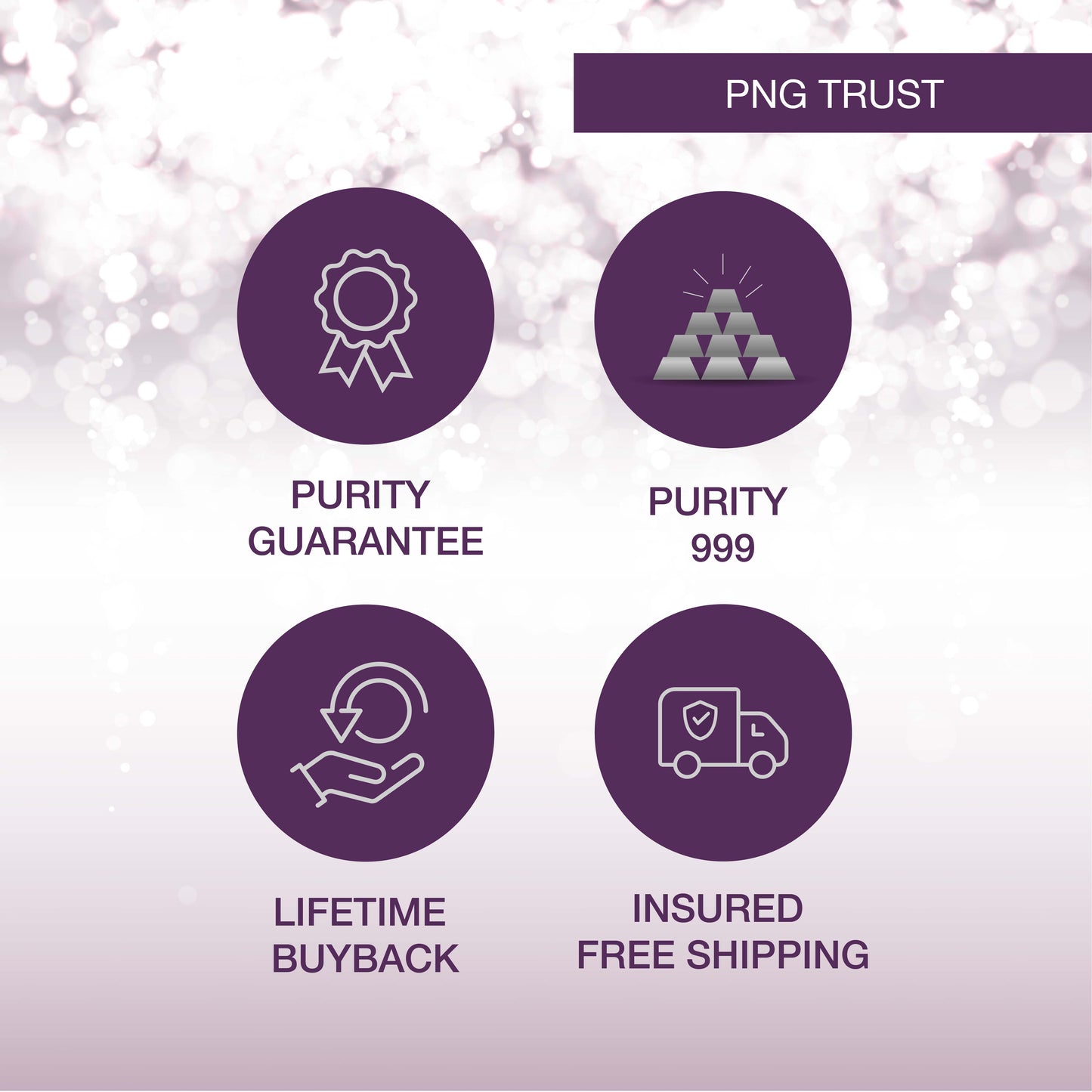 20 gms silver trimurti coin