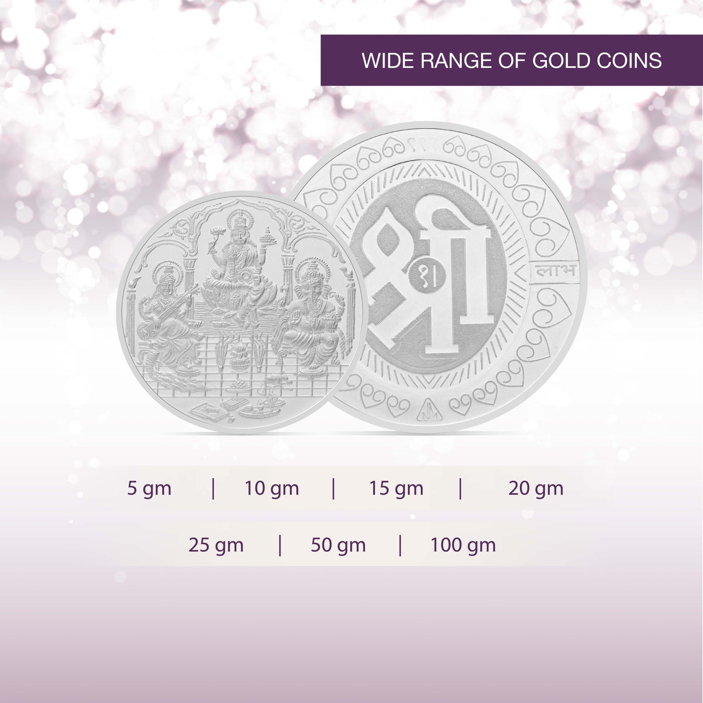 5 gms silver trimurti coin