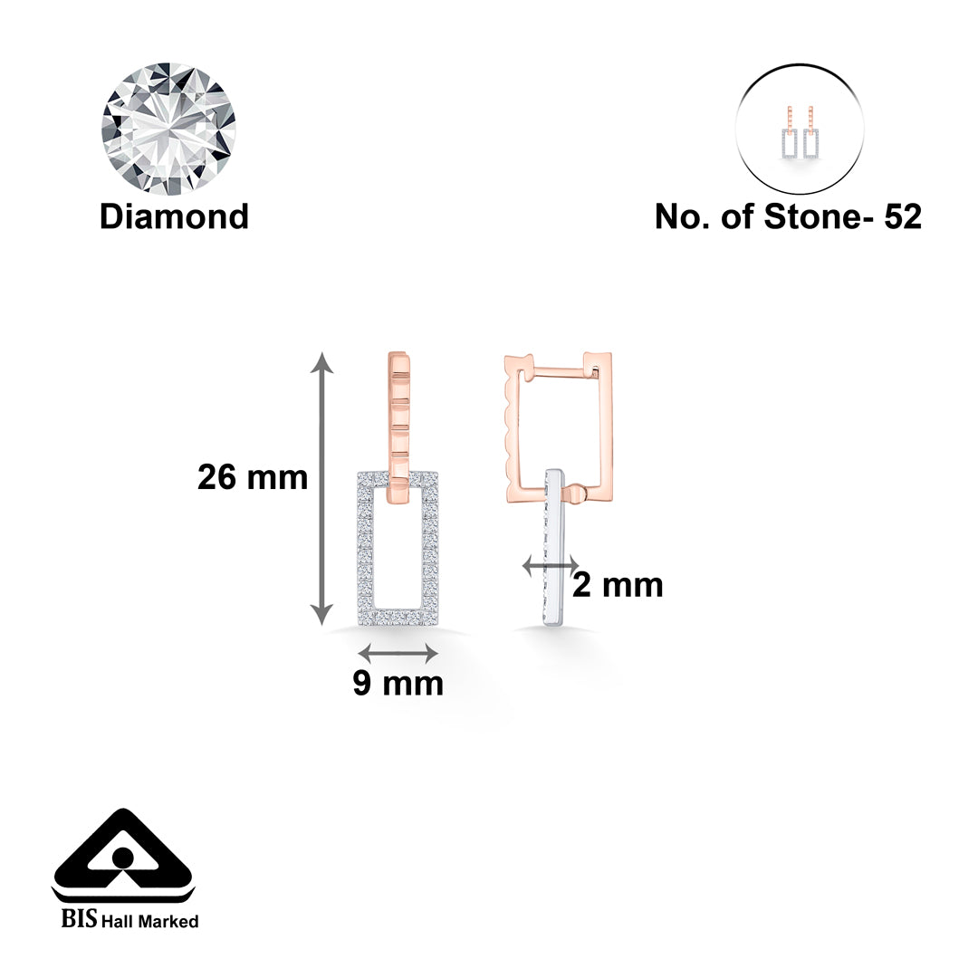 celestial outline gold & diamond stud earring for woman