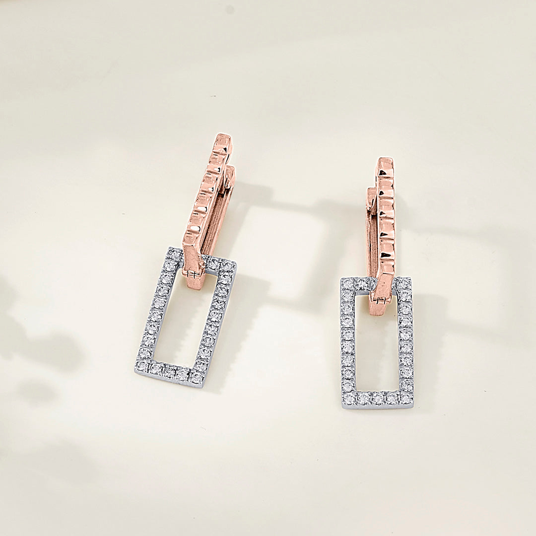 celestial outline gold & diamond stud earring for woman