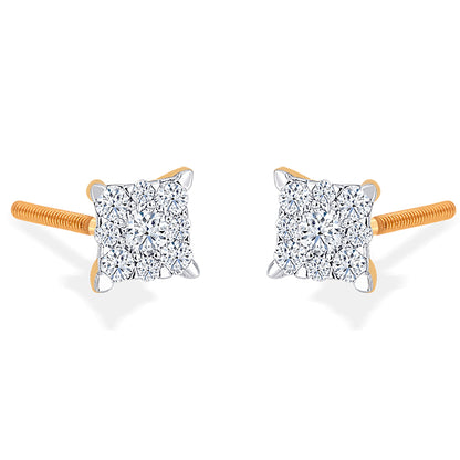 Clarion Dews Gold & Diamond Stud Earring