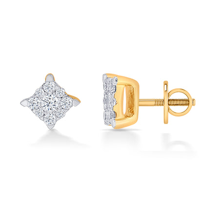 Clarion Dews Gold & Diamond Stud Earring